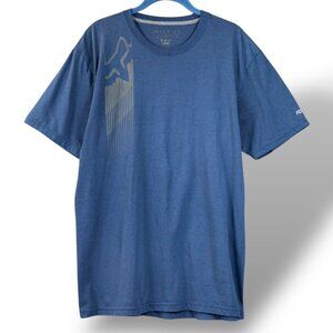 Fox Tech Racing Active T-Shirt Mens Size XL Blue Premium Graphic Logo Motocross